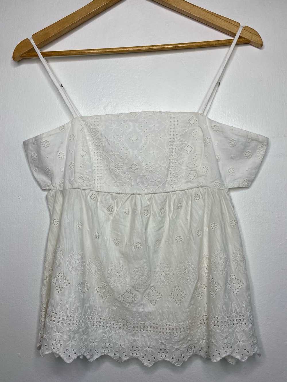 Lucky brand Eyelet cropped top Size S Boho Festival Hippie Summer